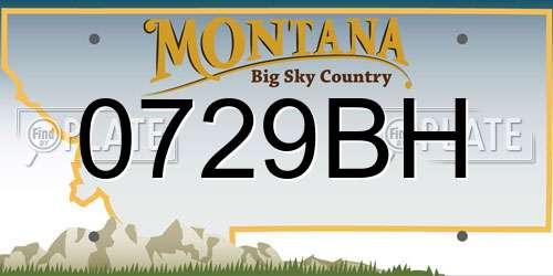 0729BH Montana License Plate