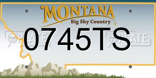 0745TS Montana License Plate
