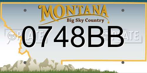 0748BB Montana License Plate