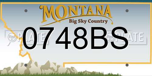 0748BS Montana License Plate