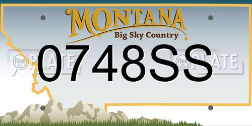 0748SS Montana License Plate