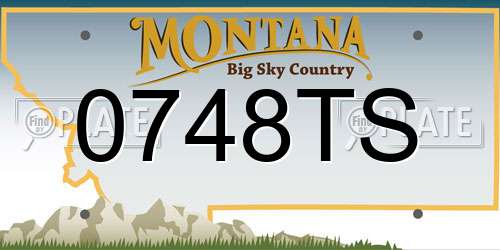 0748TS Montana License Plate