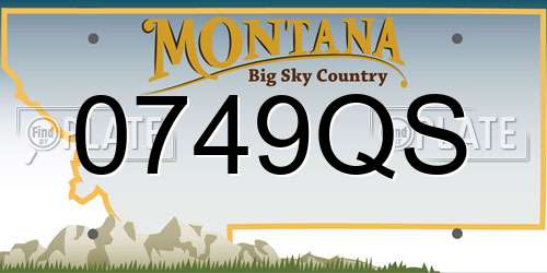 0749QS Montana License Plate