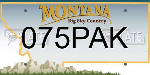 075PAK Montana License Plate