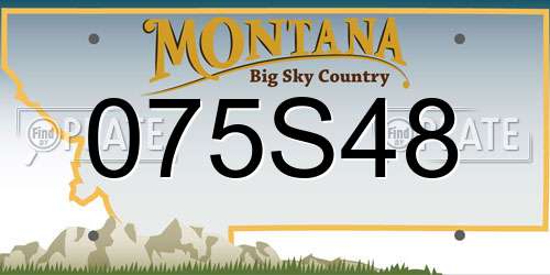 075S48 Montana License Plate