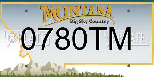 0780TM Montana License Plate