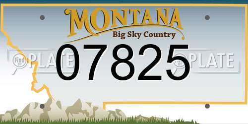 07825 Montana License Plate