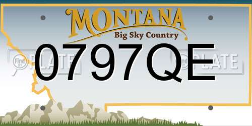 0797QE Montana License Plate