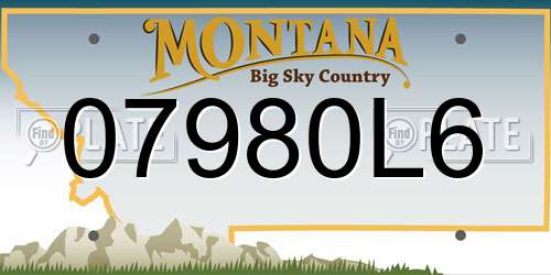 07980L6 Montana License Plate