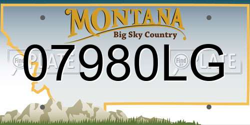 07980LG Montana License Plate