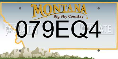079EQ4 Montana License Plate