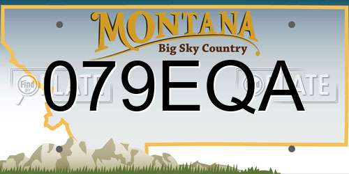079EQA Montana License Plate