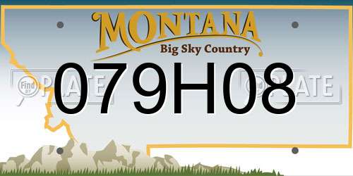 079H08 Montana License Plate