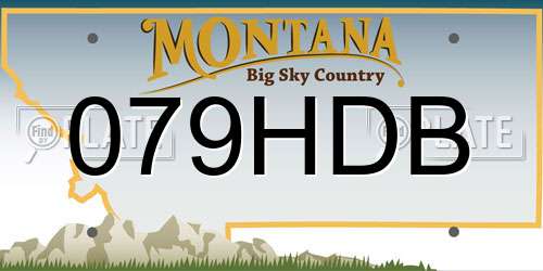 079HDB Montana License Plate
