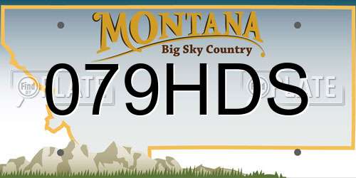 079HDS Montana License Plate