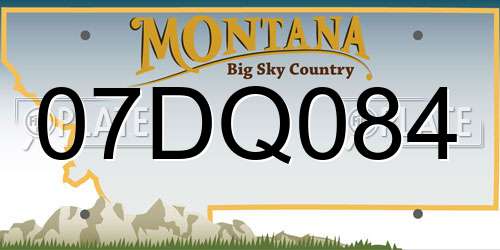 07DQ084 Montana License Plate