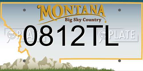 0812TL Montana License Plate