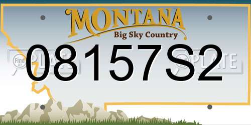 08157S2 Montana License Plate