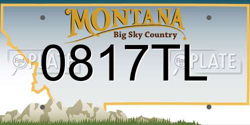 0817TL Montana License Plate