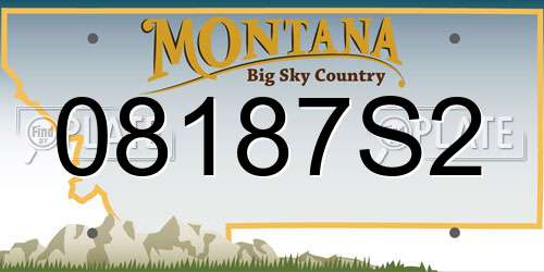08187S2 Montana License Plate