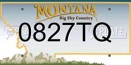 0827TQ Montana License Plate
