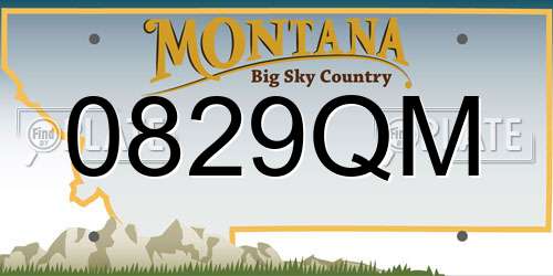0829QM Montana License Plate