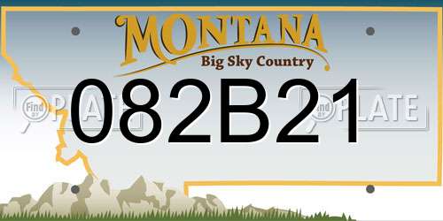 082B21 Montana License Plate
