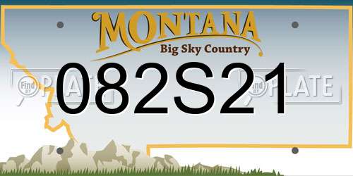 082S21 Montana License Plate