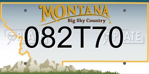 082T70 Montana License Plate