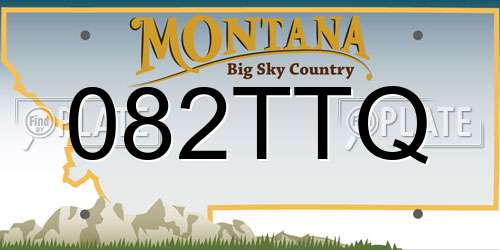 082TTQ Montana License Plate