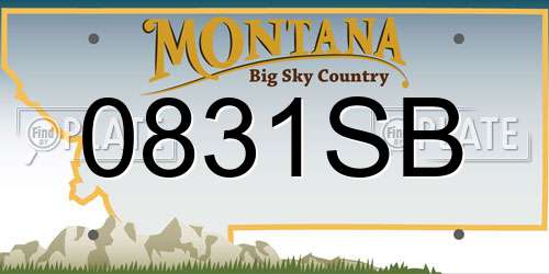 0831SB Montana License Plate