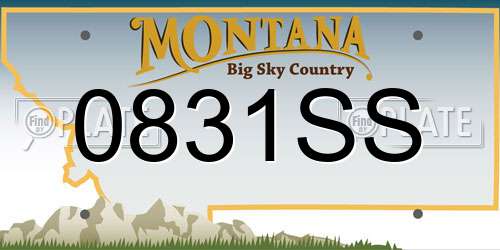 0831SS Montana License Plate