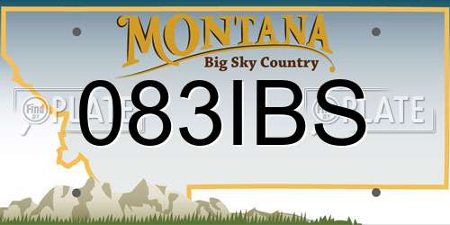 083IBS Montana License Plate