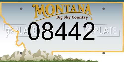 08442 Montana License Plate