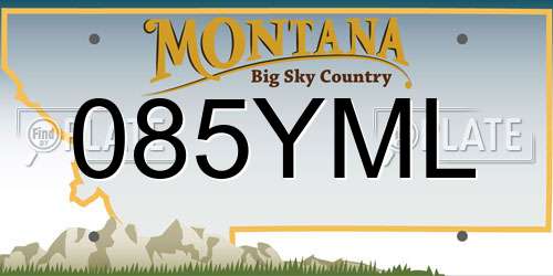 085YML Montana License Plate