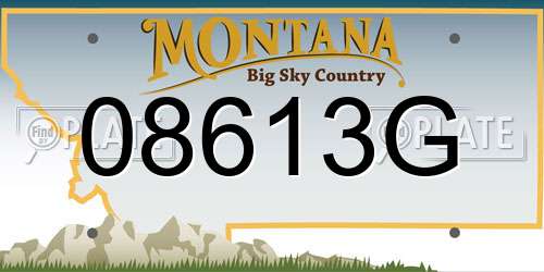 08613G Montana License Plate