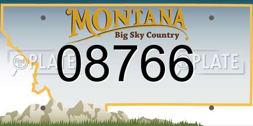 08766 Montana License Plate