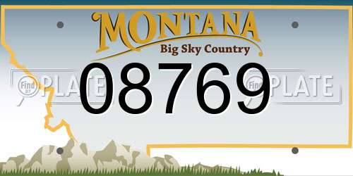08769 Montana License Plate