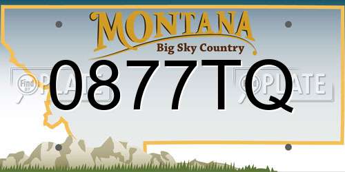 0877TQ Montana License Plate