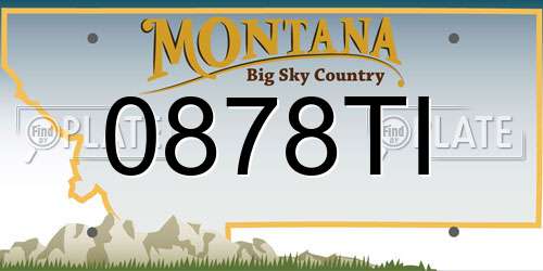 0878TI Montana License Plate