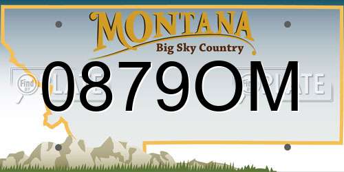 0879OM Montana License Plate