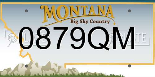 0879QM Montana License Plate