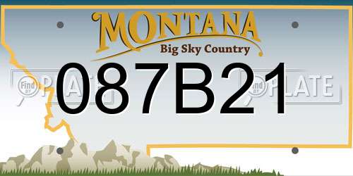 087B21 Montana License Plate