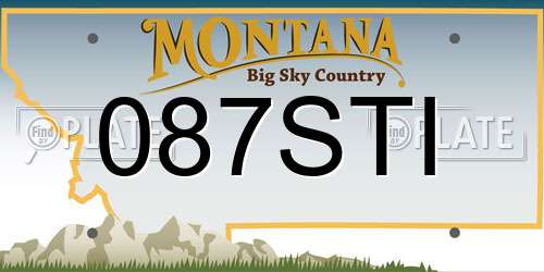 087STI Montana License Plate