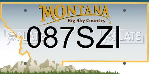 087SZI Montana License Plate