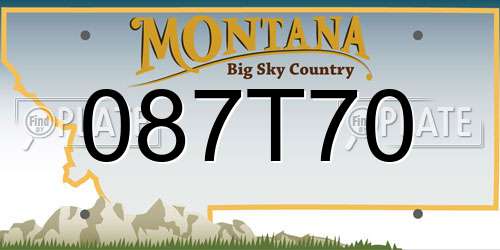 087T70 Montana License Plate