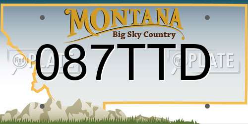 087TTD Montana License Plate
