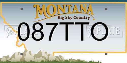 087TTO Montana License Plate