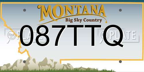 087TTQ Montana License Plate