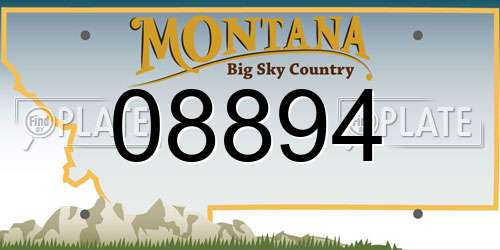 08894 Montana License Plate